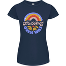 Awesome in My Own Way Different Autistic Womens Petite Cut T-Shirt Navy Blue