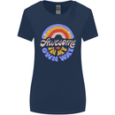 Awesome in My Own Way Different Autistic Womens Wider Cut T-Shirt Navy Blue