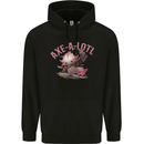 Axe-A-Alotl Funny Medieval Warrior Mens 80% Cotton Hoodie Black