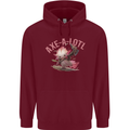 Axe-A-Alotl Funny Medieval Warrior Mens 80% Cotton Hoodie Maroon