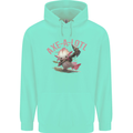 Axe-A-Alotl Funny Medieval Warrior Mens 80% Cotton Hoodie Peppermint