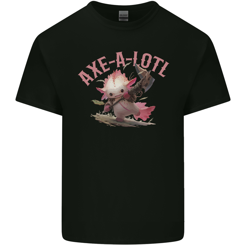 Axe-A-Alotl Funny Medieval Warrior Mens Cotton T-Shirt Tee Top Black
