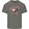 Axe-A-Alotl Funny Medieval Warrior Mens Cotton T-Shirt Tee Top Charcoal