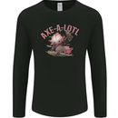 Axe-A-Alotl Funny Medieval Warrior Mens Long Sleeve T-Shirt Black