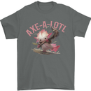 Axe-A-Alotl Funny Medieval Warrior Mens T-Shirt 100% Cotton Charcoal