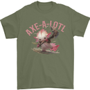 Axe-A-Alotl Funny Medieval Warrior Mens T-Shirt 100% Cotton Military Green