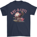 Axe-A-Alotl Funny Medieval Warrior Mens T-Shirt 100% Cotton Navy Blue