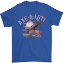 Axe-A-Alotl Funny Medieval Warrior Mens T-Shirt 100% Cotton Royal Blue