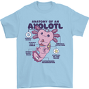 Axoloti Anatomy Mens T-Shirt 100% Cotton Light Blue
