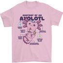 Axoloti Anatomy Mens T-Shirt 100% Cotton Light Pink