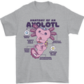 Axoloti Anatomy Mens T-Shirt 100% Cotton Sports Grey