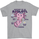 Axoloti Anatomy Mens T-Shirt 100% Cotton Sports Grey