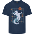 Axolotl Playing Volleyball Kids T-Shirt Childrens Navy Blue