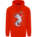 Axolotl Playing Volleyball Mens 80% Cotton Hoodie Bright Red