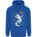 Axolotl Playing Volleyball Mens 80% Cotton Hoodie Royal Blue