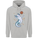 Axolotl Playing Volleyball Mens 80% Cotton Hoodie Sports Grey