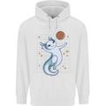 Axolotl Playing Volleyball Mens 80% Cotton Hoodie White