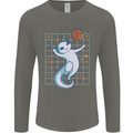 Axolotl Playing Volleyball Mens Long Sleeve T-Shirt Charcoal