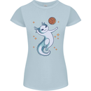 Axolotl Playing Volleyball Womens Petite Cut T-Shirt Light Blue