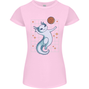 Axolotl Playing Volleyball Womens Petite Cut T-Shirt Light Pink