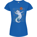 Axolotl Playing Volleyball Womens Petite Cut T-Shirt Royal Blue