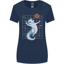 Axolotl Playing Volleyball Womens Wider Cut T-Shirt Navy Blue