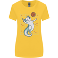 Axolotl Playing Volleyball Womens Wider Cut T-Shirt Yellow