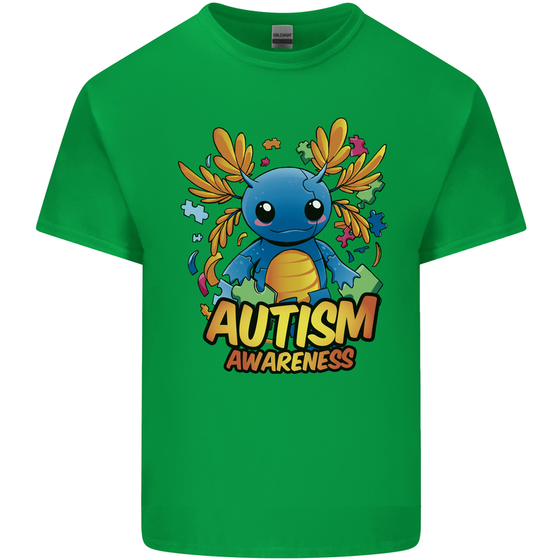 Axolottle Autism Awareness Autistic Kids T-Shirt Childrens Irish Green