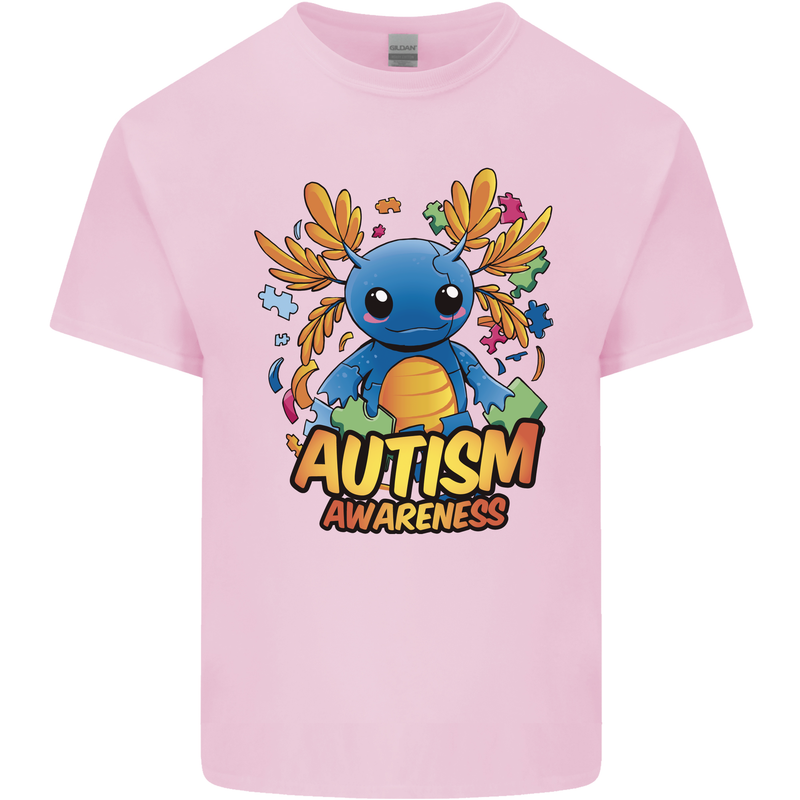 Axolottle Autism Awareness Autistic Kids T-Shirt Childrens Light Pink