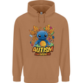 Axolottle Autism Awareness Autistic Mens 80% Cotton Hoodie Caramel Latte
