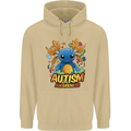 Axolottle Autism Awareness Autistic Mens 80% Cotton Hoodie Sand