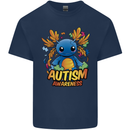 Axolottle Autism Awareness Autistic Mens Cotton T-Shirt Tee Top Navy Blue
