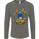 Axolottle Autism Awareness Autistic Mens Long Sleeve T-Shirt Charcoal
