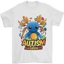 Axolottle Autism Awareness Autistic Mens T-Shirt 100% Cotton White