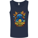 Axolottle Autism Awareness Autistic Mens Vest Tank Top Navy Blue