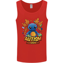 Axolottle Autism Awareness Autistic Mens Vest Tank Top Red