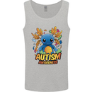 Axolottle Autism Awareness Autistic Mens Vest Tank Top Sports Grey