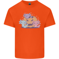 Axolottle Pumpkin Cute Halloween Kawaii Kids T-Shirt Childrens Orange