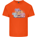 Axolottle Pumpkin Cute Halloween Kawaii Kids T-Shirt Childrens Orange