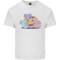 Axolottle Pumpkin Cute Halloween Kawaii Kids T-Shirt Childrens White