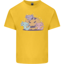 Axolottle Pumpkin Cute Halloween Kawaii Kids T-Shirt Childrens Yellow