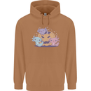 Axolottle Pumpkin Cute Halloween Kawaii Mens 80% Cotton Hoodie Caramel Latte