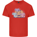 Axolottle Pumpkin Cute Halloween Kawaii Mens Cotton T-Shirt Tee Top Red