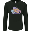 Axolottle Pumpkin Cute Halloween Kawaii Mens Long Sleeve T-Shirt Black