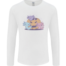Axolottle Pumpkin Cute Halloween Kawaii Mens Long Sleeve T-Shirt White