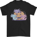 Axolottle Pumpkin Cute Halloween Kawaii Mens T-Shirt 100% Cotton Black