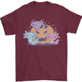 Axolottle Pumpkin Cute Halloween Kawaii Mens T-Shirt 100% Cotton Maroon