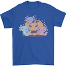Axolottle Pumpkin Cute Halloween Kawaii Mens T-Shirt 100% Cotton Royal Blue