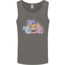 Axolottle Pumpkin Cute Halloween Kawaii Mens Vest Tank Top Charcoal
