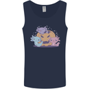 Axolottle Pumpkin Cute Halloween Kawaii Mens Vest Tank Top Navy Blue